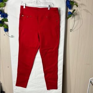 DG2 by Diane Gilman Red Skinny Jeans
